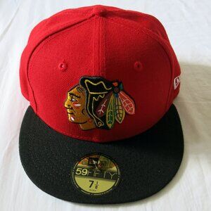 New Era 59 Fifty Chicago Blackhawks NHL Hockey Hat Cap